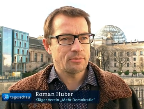 (Roman Huber im ARD-Interview in Berlin)